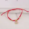 Ano do Cavalo, Ano do Zodíaco, Pulseira de Corda Vermelha, Cavalo das Cinco Bênçãos, Pulseira Manafu do Cavalo do Zodíaco Tecida à Mão, Joia de Presente para Casal