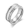 Anillo de hombre de acero de titanio de venta caliente transfronteriza de Europa y Estados Unidos, anillo de dedo de acero inoxidable que no se decolora, joyería de mano de alta gama para hombre a la moda