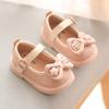 Novos sapatos de princesa infantis estilo coreano para meninas, sola macia, sapatos para bebê menina, sapatos casuais antiderrapantes de sola macia