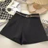 Shorts casuales para mujer, nueva colección primavera 2026, estilo coreano, modernos, retro, sencillos, de cintura alta, línea A, pantalones de pierna ancha