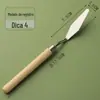 Pintura a óleo artística raspador de fábrica faca de aço inoxidável pigmento guache pá de cor pontiaguda bastão de pintura a óleo mini faca