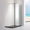 Pantalla Escandinava Forma Recta Mampara de Cristal para Baño Pantalla Separadora de Seco y Húmedo para Baño Pantalla de Cristal Sin Marco