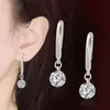 Aretes de Diamante Suelto de Exportación Caliente Venta al por Mayor Joyería Coreana Cristal Creativo Moda Popular Aretes de Joyería de Plata