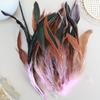 En stock, 50 plumas de pollo moradas naturales de 6-8 pulgadas, accesorios hechos a mano para bricolaje, accesorios de tiro, accesorios de ropa