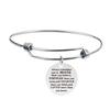 Pulseira europeia e americana Cross-border Aço inoxidável joias Gravura Pais Dia dos Namorados Ação de Graças Natal Presente Pulseira de titânio