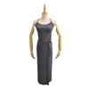 Verão novo europeu e americano moda feminina cor sólida torcida cabresto slim pullover vestido midi S15461