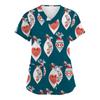 Comércio Exterior Transfronteiriço Amazon AliExpress Europeu e Americano Natal novo feminino T-shirt top com estampa 3D gola V bolso