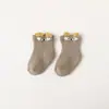 Meias de Algodão Felpudo Espesso 3D com Orelhas para Bebê Outono/Inverno 2023 Meias Grossas Quentes para Crianças Pequenas até o Meio da Panturrilha