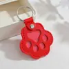 Llavero de Pata de Gato para Mascota de Cuero, Colgante Lindo de Dibujos Animados para Guardar Pelo de Perro y Gato, Adorno Personalizado de Moda