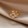 Collar Colgante Flor de Zirconia Exquisita Francesa Chapado en Oro Real de 18k Cadena para Clavícula Collar Simple Retro Versátil para Mujeres