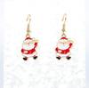 Brincos de Natal quentes transfronteiriços Papai Noel sino Árvore de Natal alce muleta Enfeites de Natal atacado