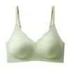 Nova Roupa Íntima Sem Costura Sem Aro Feminina Gelatina Copo Fixo Respirável Push-Up Costas Bonitas Camisola Sutiã Feminino