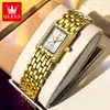 Envío Directo del Fabricante de Relojes Marca Oulishi, Nuevo Reloj Cuadrado de Cuarzo, Resistente al Agua, Luminoso, Reloj para Mujer, Reloj para Mujer