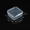 Caja de almacenamiento de cuentas transparente para escritorio, organizador cuadrado de plástico de gran capacidad para piezas 221
