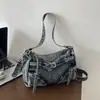Bolso de Axila para Mujer 2026 Nuevo de Moda Otoño Casual Moda Bolso de Hombro de Mezclilla para la Escuela y para Ir al Trabajo Bolso Cruzado