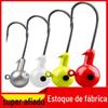 Anzol com Cabeça de Chumbo Original Colorido Micro-Tamanho Isca Gancho Gancho Cauda-T Isca Macia Gancho de Minhoca Macia com Sulco de Sangue Cor Luminosa Aprimorada Gancho de Pesca Atacado