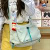 Bolso Casual Ligero Plegado Ropa de Trabajo Bolso Cruzado Bolso Cruzado de Lona con Cordón para Mujer Gran Capacidad Estudiante Clase Viaje Diario