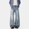 Novedad Otoño/Invierno 2026 Jeans Rectos de Moda Estilo Coreano Vintage para Hombre Tela de Mezclilla de Bambú 320g Pantalones Largos para Hombre