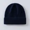 Chapéu 100% caxemira pura, chapéu de tricô para outono e inverno, gorro estiloso, chapéu quente que cobre as orelhas, chapéu para clima frio, chapéu masculino de topo redondo