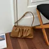 Bolso de Hombro Nube Blanco Plisado de Nuevo Estilo Verano 2026 para Mujer, Bolso de Axila, Texturizado, Nicho, Versátil, de un Solo Hombro, Cruzado