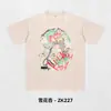 Camiseta Informal Holgada de Manga Corta con Estampado de Dibujos Animados y Anime, Algodón Lavado Transpirable Delgado de Verano, Transfronteriza, 230g