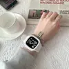 Celebridad de Internet de Douyin Más Vendido Nuevo Reloj Digital LED Innovador Estilo Preppy Ins Estudiantes Hombres y Mujeres Reloj Digital Cuadrado Pequeño