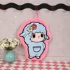 Toalha de mão de ovelhinha personalizada para pendurar na sala de estar presente de Ano Novo desenho animado flanela de coral toalha de mão infantil personalizada