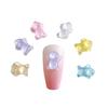 Nuevo Juguete de Hielo Popular de Dibujos Animados Oso Juguete Accesorios para Uñas Oso Macarrón Lindo Fresco Oso Accesorios DIY
