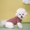 Roupa para Cães Listrada para Cães Pequenos e Médios, Novas Roupas de Primavera e Verão, Acessórios para Filhotes Teddy, Roupas para Atacado
