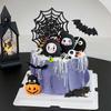 2025 Halloween Decoración Divertida de Pastel Fantasma Diablo Adorno Gato Negro Murciélago Telaraña Vacaciones Disfraz Tarjeta
