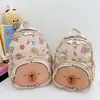 Mochila Escolar Infantil Fofa Estampada de Desenho Animado Moda para Meninos e Meninas Alunos do Ensino Fundamental Mochila Capivara Leve e Versátil