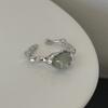 Anillo de bambú de jade chino de diseño de nicho, nuevo anillo de moda para mujer, elegante, combinable, de alta gama, 2023.