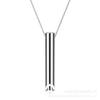 Collar con respirador de descompresión tridimensional personalizado transfronterizo, collar con silbato de respiración ajustable de acero inoxidable, joyería