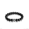 Pulsera de Pareja con Cuentas Concentricas Cuadradas y Redondas de Obsidiana Natural, Diseño Minimalista de Moda, Joyería de Pulsera de Ojo de Gato Blanco