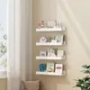 Prateleira de parede ondulada para sala de estar, suporte de armazenamento de madeira simples, prateleira de armazenamento decorativa para quarto de criança