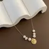 Colar de pino multicamadas de moda europeia e americana para mulheres, estilo corrente de papel, corrente de cintura fina, corrente de clavícula versátil, atacado
