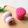 Cepillo de pulpo de silicona herramienta de limpieza facial instrumento de limpieza y masaje limpieza de fábrica de silicona personalizado entrega de una sola pieza