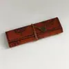 Estuche Creativo de Lona y Cuero con Diseño de Mapa del Tesoro, Estuche Enrollable de Gran Capacidad, Estuche Enrollable Sencillo para Estudiantes