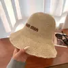 Sombrero de Paja Tejido Hueco Hecho a Mano Estilo Japonés para Mujer, Sombrilla de Ala Ancha para Vacaciones en la Playa, Protección Solar, Sombrero de Pescador
