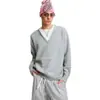 Tricots Falsos de Duas Peças Estilo Preguiçoso Retro para Homens e Mulheres no Inverno, Roupas de Trabalho de Alto Padrão Casuais Misturadas Tricots de Alto Padrão