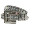 Diseño Original Amazon Hebilla Cuadrada Cinturón Anillo de Diamante Anillado Diamante Acrílico Colorido Diamante Punk para Mujer