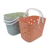 Cesta de Baño, Cesta para Lavar, Cesta Portátil con Drenaje, Cesta de Mano para Baño