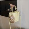 Bolsas Populares de Moda de Este Año para Mujeres, Gran Capacidad 2026 Nuevo Bolso Cruzado Versátil Vintage, Bolso de Hombro Tipo Cubo con Bloques de Color