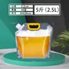 Saco Espesso Transparente para Embalagem de Cerveja, Bolsa Saco para Cerveja Fresca, Bolsa de Água para Exterior, Bolsa Auto-Suportável com Bico, Logo Impressível para Atacado
