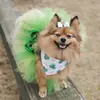 Disfraz Europeo y Americano para Mascota Color Block Oso Salsa Falda Fiesta de Gato Fiesta Disfraz Perro Día de Halloween Falda Salsa