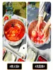 Utensilios desechables para olla caliente, olla de papel de aluminio para exteriores, estufa de cassette doméstica para picnic de camping, olla caliente pequeña para una persona