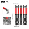 Punta Phillips Ph2 Antideslizante Negra y Roja en Forma de Bala Modelo Universal Alto Par Magnético Fuerte Destornillador Eléctrico Punta Resistente al Desgaste