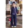 Conjunto Esportivo para Meninas Novo Primavera e Outono Roupas Esportivas Elegantes e Modernas Infantis para Crianças Mais Velhas Conjunto Casual de Duas Peças Moderno