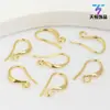 Pendientes de oro de 14 quilates con gancho para la oreja, accesorios para hacer uno mismo, pendientes de Joker sencillos coreanos, pendientes lisos, material de joyería al por mayor