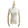 Camiseta Retro Estilo Europeo y Americano de Manga Corta con Vuelo Pequeño y Corte Slim para Mujer Verano 2024 Sexy Cuello Medio Alto Adelgazante Elástica Top Básico